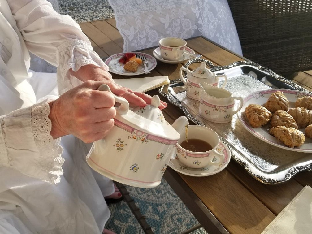 July 2024 – Early Morning Tea in the Gazebo                     with a Side of Thoughts on Pretty Things
