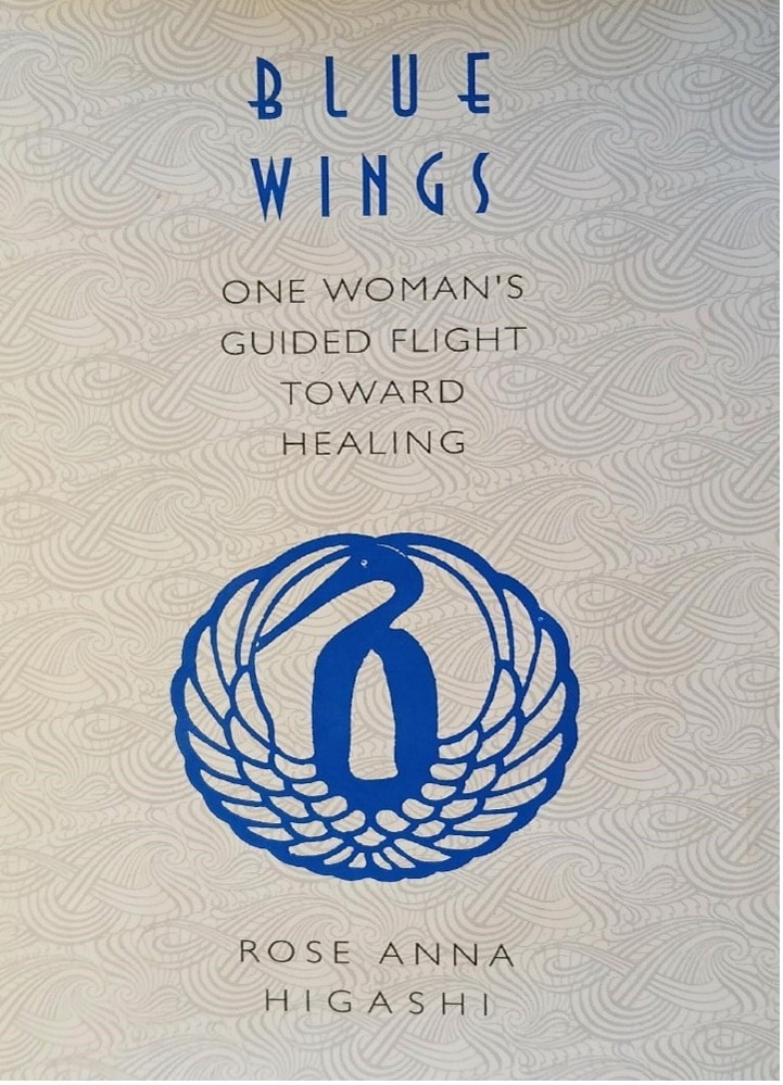 Cover of Wings: One Woman's Guided Flight Toward Healing with a blue bird and wings illustration.