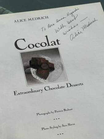 A book titled 'Cocolat' about extraordinary chocolate desserts.