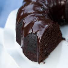 A moist chocolate bundt cake with rich chocolate glaze.