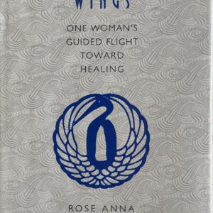 Book cover with a blue emblem and title about a woman's healing journey.