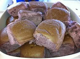 Close-up of soft, freshly baked bread rolls.